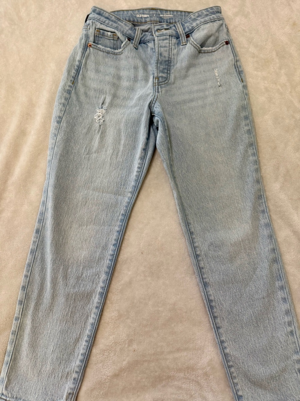 Old Navy Light Wash High Rise OG Straight Jeans - Slimming Pockets!